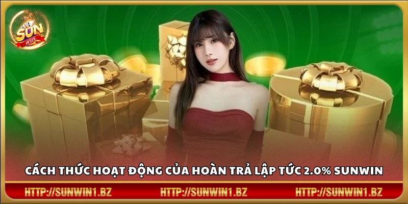 Hoàn trả lập tức 2.0% Sunwin – Nhận hoàn trả siêu cao mỗi ngày Quy trình áp dụng hoàn trả 2.0% tại Sunwin