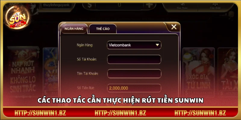 Rút tiền Sunwin – An toàn bảo mật xử lý tự động 24/7 Cách tiến hành rút tiền từ Sun win từng bước