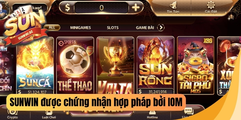Trang Chủ Sunwin được chứng nhận hợp pháp bởi IOM
